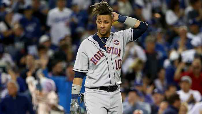 Yuli Gurriel Tips His Hat to Yu Darvish During Game 7 of World Series - iMAGE